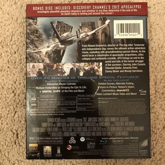 2012 w/ Slipcover (Blu-ray Disc, 2010, 3 Disc + Target Exclusive Bonus Disc CIB - Picture 2 of 5